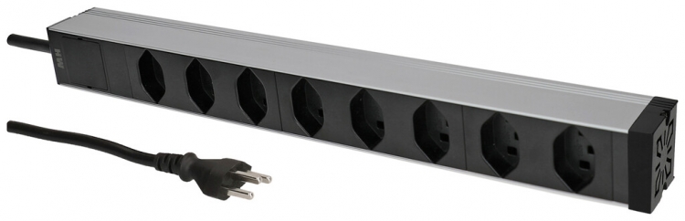 Presa multipla PDU 19" MH maxCONNECT 8×T23 1UA Td 3×1.5mm² 3m alu/nero 