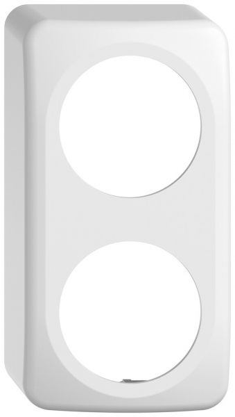 Cappa AP STANDARDdue SNAPFIX® per apparecchi QX.CO.54 2×Ø50mm bi 