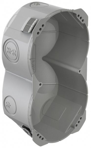 Hohlwanddose HSB D83 Basic 2×1 143×83×65mm GDP 850°C grau 