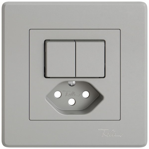 Kit di montaggio INC EDIZIO.liv SNAPFIX® per combi.T13 con 2 tasti grc 