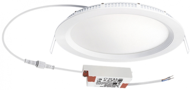 Downlight LED ESYLUX ELSA-2 Ø240 ON/OFF 18W 3000K, 1750lm, blanc 