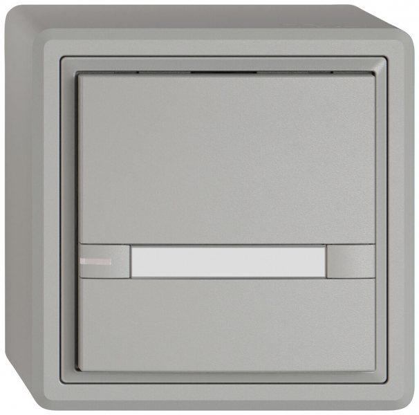 Poussoir KNX RGB AP EDIZIO.liv SNAPFIX® capteur temp.RGB-LED étiqu.1×com.2T grc 