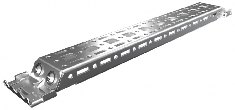 Barre profilée Rittal AX 2394.350 376mm 45.5×10mm gris 