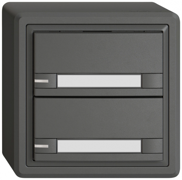 Pulsante KNX RGB AP EDIZIO.liv SNAPFIX® sensore temp.RGB-LED targ.2× com.2T grs 