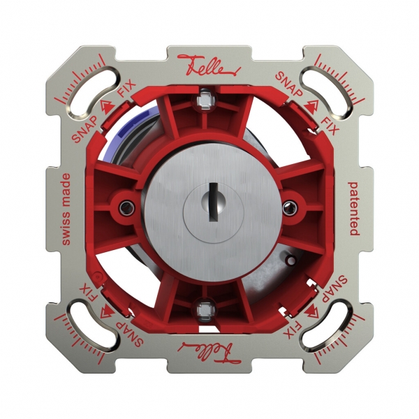 Interrupteur rotatif ENC Feller SNAPFIX® commut.2/1L serrure et 2 clés 