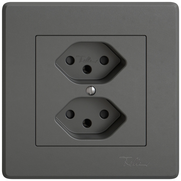 Prise ENC EDIZIO.liv SNAPFIX® 2×T13 avec shutter grf 