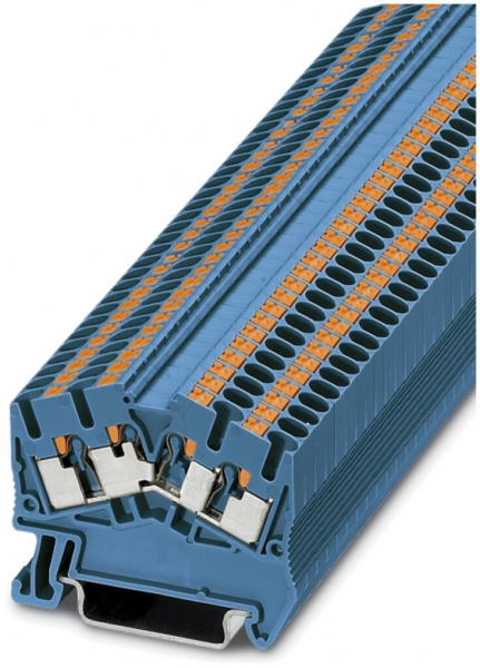 Morsetto pass.0.14…4mm² blu con.Push-in PTS 2.5-QUATTRO BU 