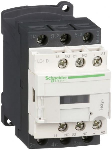 Contattore Schneider Electric LC1D12BD 24VDC 1Ch+1R 12A TeSys 