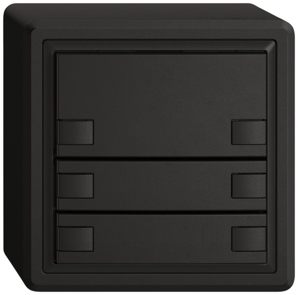 Poussoir KNX RGB AP EDIZIO.liv SNAPFIX® capteur temp.s.LED 6× comm.1T no 