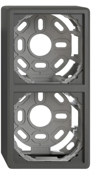 En-tête AP EDIZIO.liv SNAPFIX® 2×1 pour combinaisons au choix gris foncé 