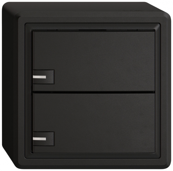 Poussoir KNX RGB AP EDIZIO.liv SNAPFIX® capteur temp.RGB-LED 2× comm.1T no 