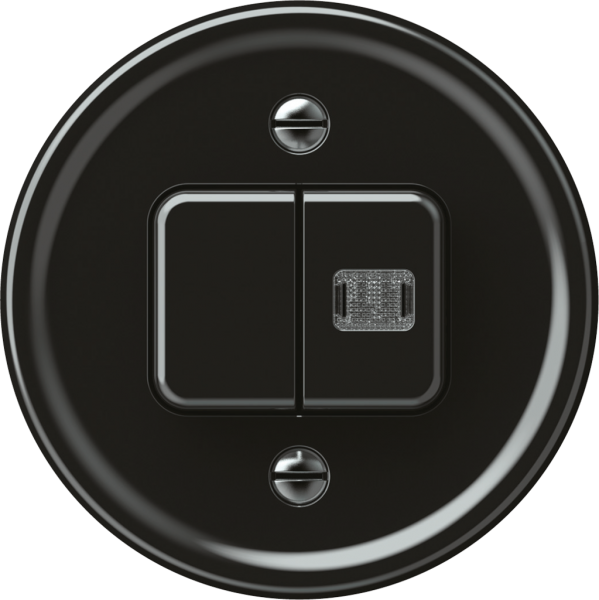 Interruttore a pulsante luminoso origin sch 1 (3+3) 1×LED 60×60mm nero 