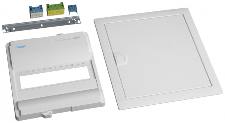 Kit de montage Hager volta avec cadre/porte 1-rangée 