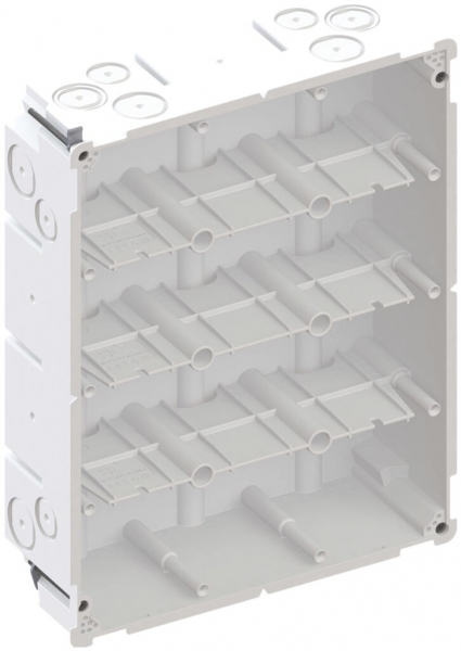 Boîte pour paroi creuse AGRO 4×3 850°C avec pattes, M20/25, blanc 