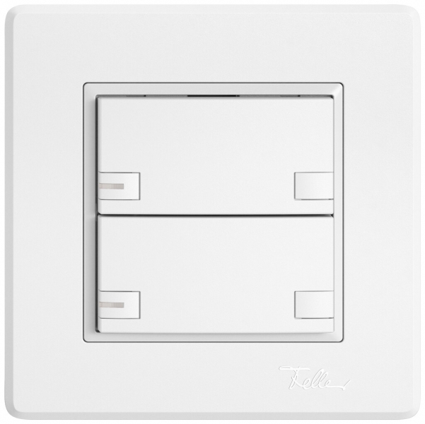 Poussoir KNX RGB ENC EDIZIO.liv SNAPFIX® capteur temp.RGB-LED 2× comm.2T bc 