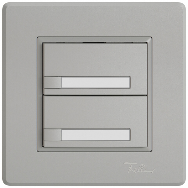 Pulsante KNX RGB INC EDIZIO.liv SNAPFIX® sensore temp.s.LED targ.2× com.1T grc 