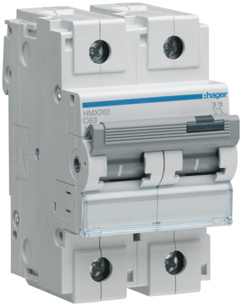Disgiuntore Hager MCB 2P 400V tipo C 63A 3UM 