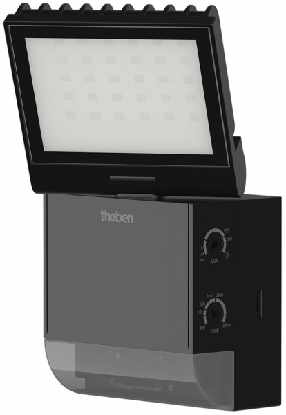 Proiettore LED theLeda S 8.5W 900lm 4000K con rilevatore movimento nero IP55 