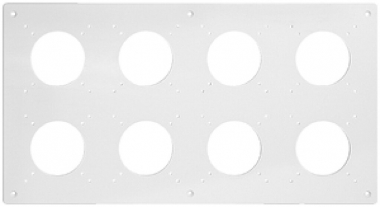 Intestazione NUP Feller NEVO, 2×4, per apparecchi N.CO, nero 
