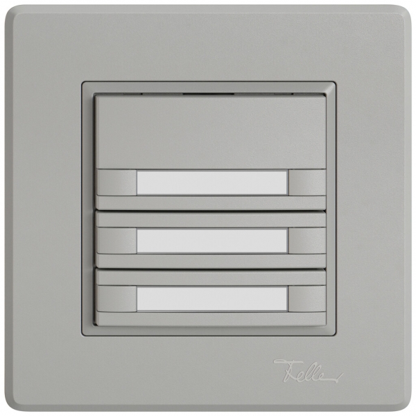 Poussoir KNX RGB ENC EDIZIO.liv SNAPFIX® capteur temp.s.LED étiqu.3× comm.2T grc 