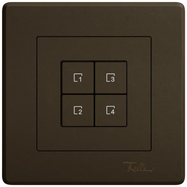 Poussoir scènes ENC EDIZIO.liv Wiser SNAPFIX® 4 scènes 4 touches WLAN br 