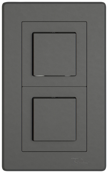Combinazione INC EDIZIO.liv SNAPFIX® 2×1 156×96mm 2×schema 3/1L grigio scuro 