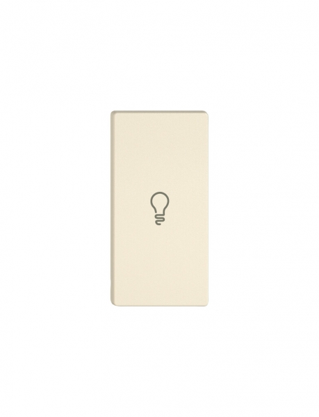 Pulsante 1/2 EDIZIO.liv Wiser con SNAPFIX® oriz.con simbolo luce cr 