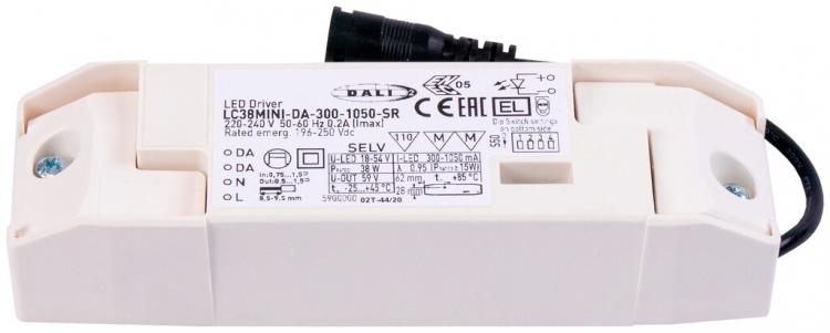 Convertitore LED DOTLUX 44W 300…1050mA DALI-2 