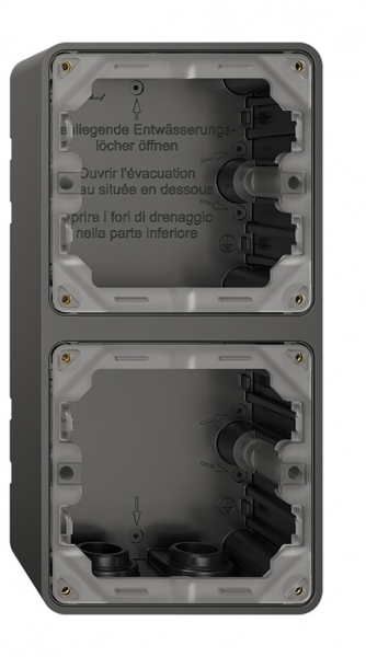 NAP-Kopfzeile Feller NEVO, 2×1, für N.CO-Apparate, schwarz 