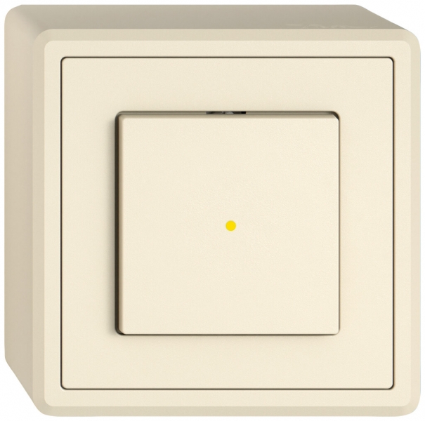 Interrupteur à poussoir lum.AP EDIZIO.liv SNAPFIX® 3/2L lent.front.LS jaune cr 