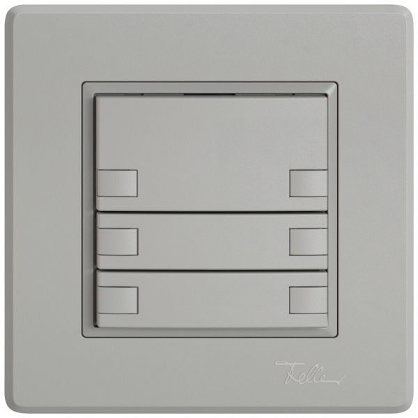 Pulsante KNX RGB INC EDIZIO.liv SNAPFIX® sensore temp.s.LED 3× com.2T grc 