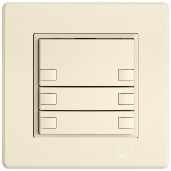 Pulsante KNX RGB INC EDIZIO.liv SNAPFIX® sensore temp.s.LED 6× com.1T cr 