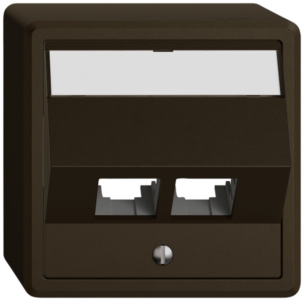 AP-Montageset EDIZIO.liv EASYNET S-One SNAPFIX® schräg 2×RJ45 br 