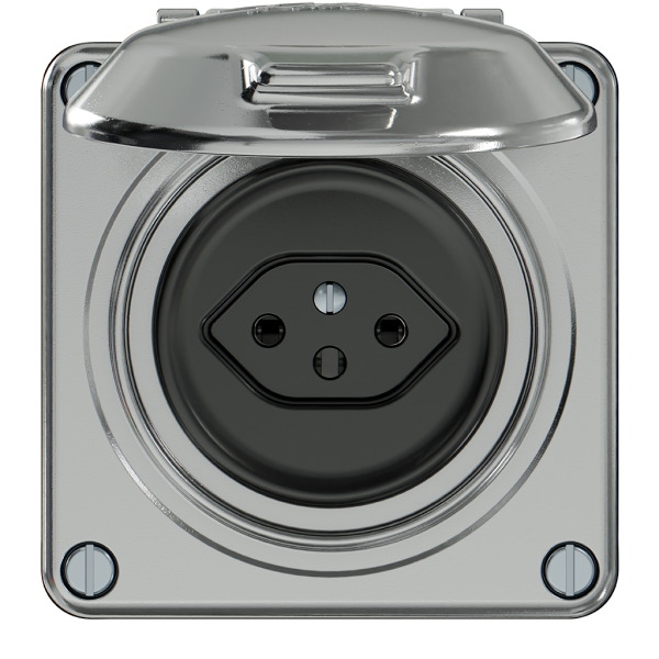 Presa ELEMENT SNAPFIX® 1×tipo 13 10A 250V con coperchio IP20 all 