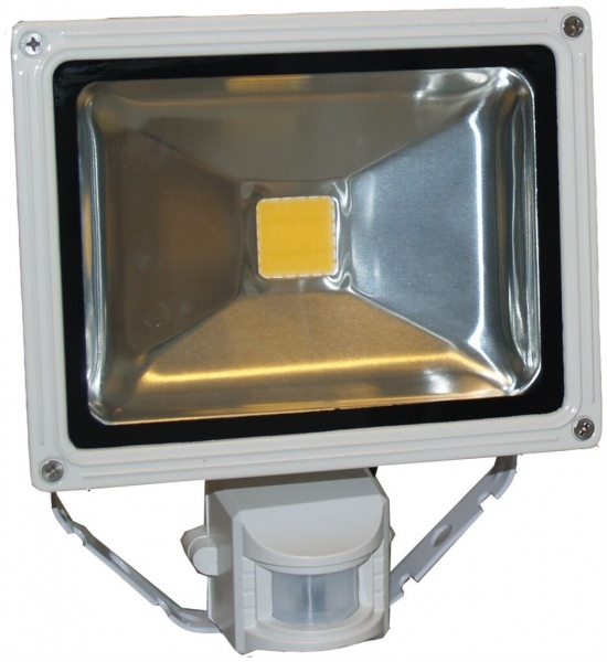 Proiettore LED 30W grigio con rilevatore di movimento 