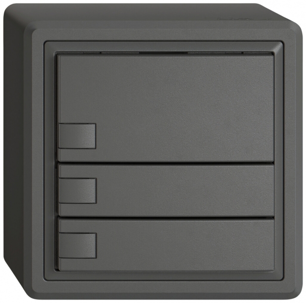 Poussoir KNX RGB AP EDIZIO.liv SNAPFIX® capteur temp.s.LED 3× comm.1T grf 