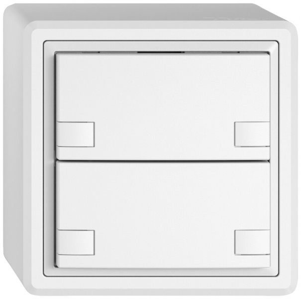 Poussoir KNX RGB AP EDIZIO.liv SNAPFIX® capteur temp.s.LED 2× comm.2T bc 