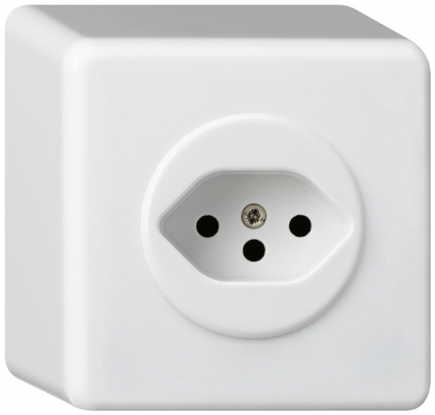 Presa AP basico tipo 13 bianco h=54mm 