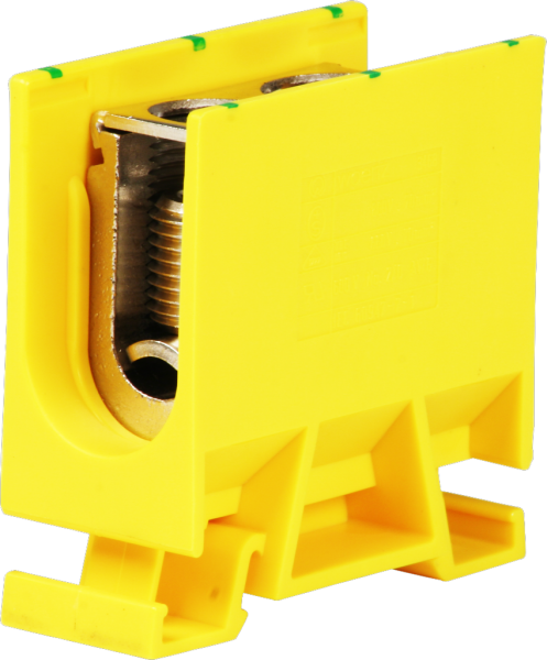 Morsetto di derivazione Woertz 35…70mm² 192A 800V vite 2×1 guida DIN 35mm ve/gi 