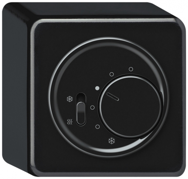 Thermostat d'ambiance AP origin interr.chaud/froid 230VAC 5…30°C 10A noir 