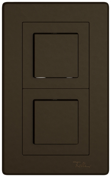 Combinazione INC EDIZIO.liv SNAPFIX® 2×1 156×96mm 2×schema 3/1L marrone 