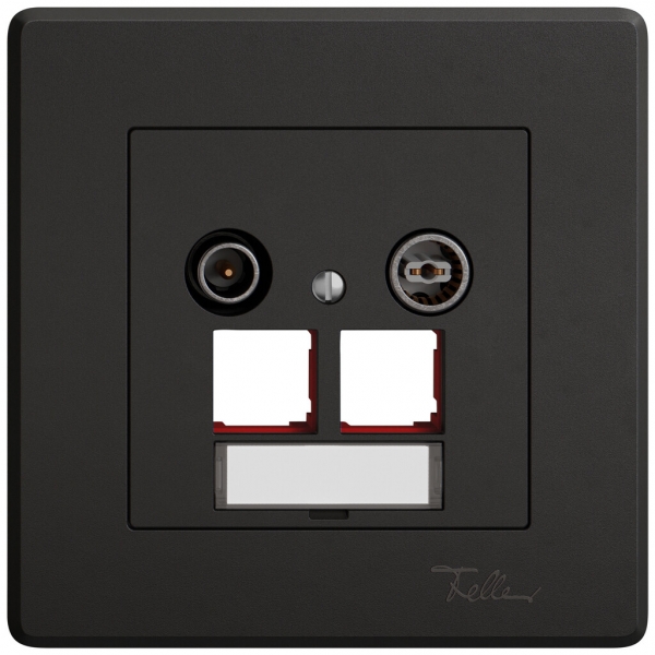 Presa multimedia INC TV-R EDIZIO.liv SNAPFIX® EASYNET p.2×RJ45 S-One 11dB ne 
