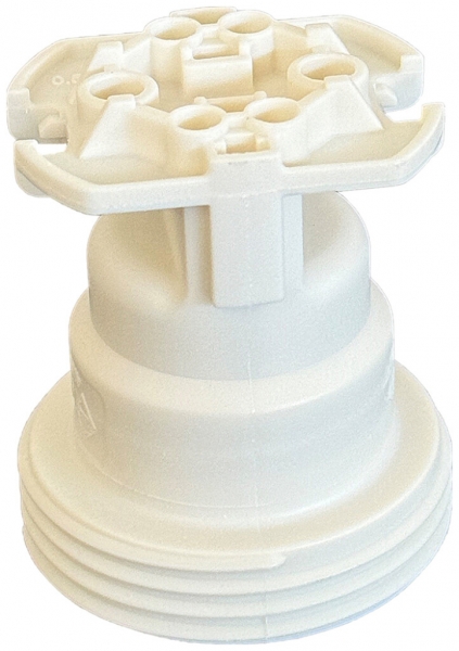 Attacco Elektrogros E27 con filetto esterno Ø39×45mm morsetti 0.5…1.5mm² bianco 
