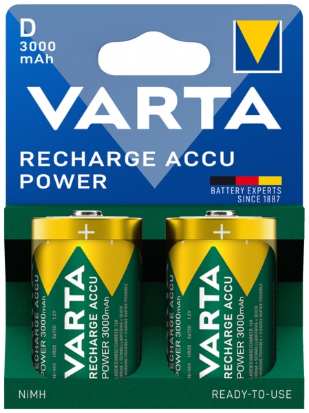 Accu VARTA Consumer Accu D Power 1.2V 3000mAh NiMH blister à 2 pièces 