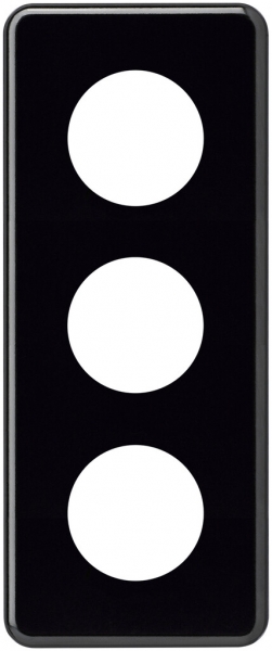 Plaque de recouvrement basico 3×1 3×43mm noir 