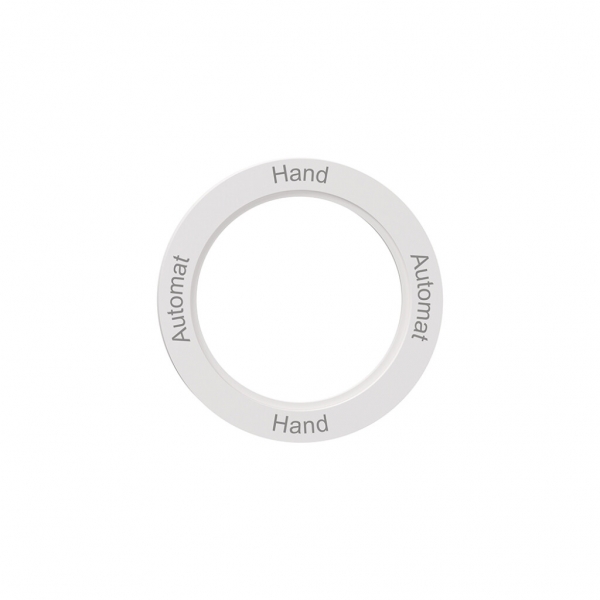 Disque indicateur NEVO, p.interrupteur rotatif, Automat-Hand-Automat-Hand, blanc 