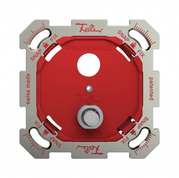 Tasto a pulsante di suoneria INC Feller SNAPFIX® 6A 250V targhetta nome 