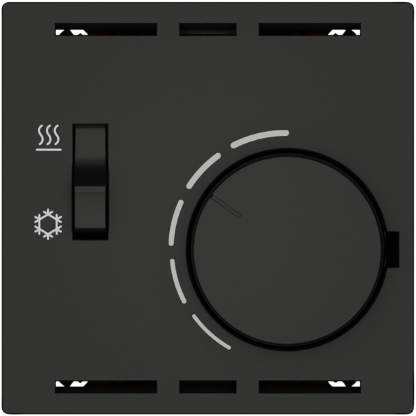 Raumthermostat EDIZIO.liv SNAPFIX® m.Schalter Heizen/Kühlen 230VAC 50Hz sz 