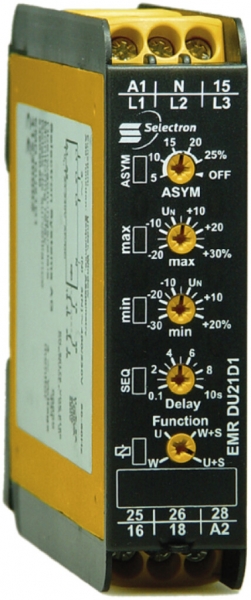 Relais de surveillance de tension EMR DU21D1 2C, 3 phases, 400/230VAC 