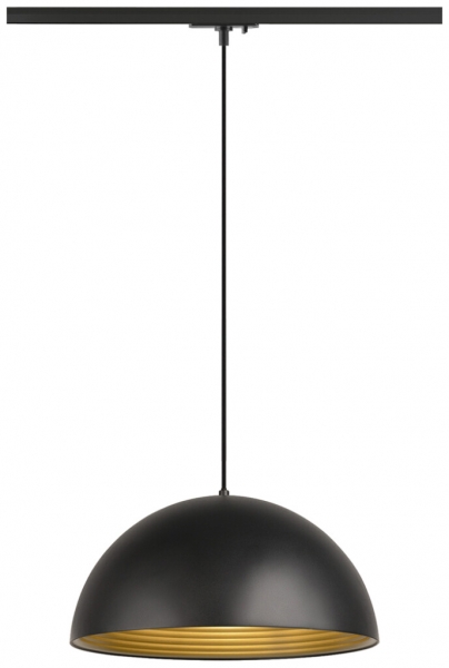 Pendelleuchte SLV FORCHINI M 40 AD1PH sz E27 1×40W DIM Ø400mm schwarz/gold 